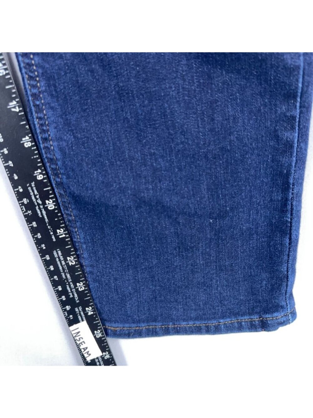 Lee Jeans Size 5 Short Straight Leg High Rise Smarter Fit Blue Dark Wash - Picture 13 of 15